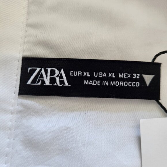 Zara Flounce Mini Dress Tiered Baby Doll Puff Sleeve Sz XL - Picture 10 of 13